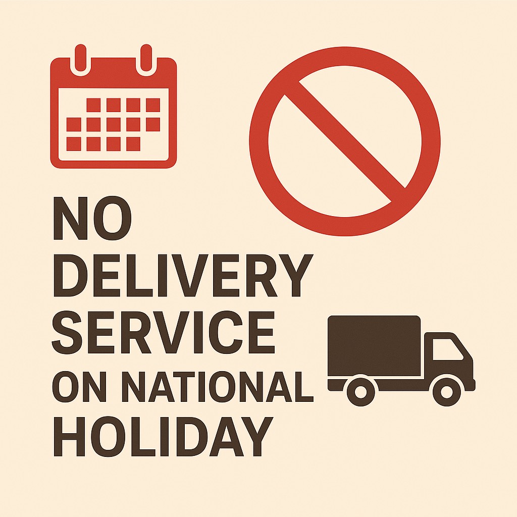 休假無配送日通知(圖)